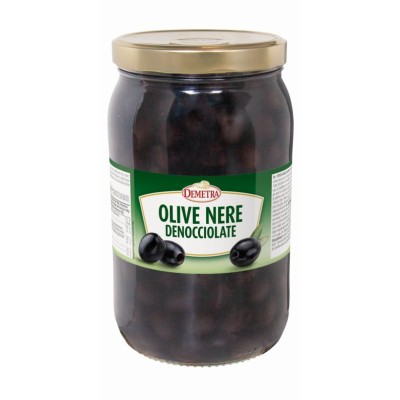 Juodosios alyvuogės be kauliukų DEMETRA, 1800 g / 930 g
